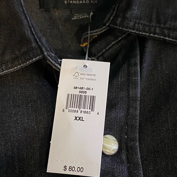 HOST PICK! NWT BANANA REPUBLIC - MEN- CORBEL DENIM WESTERN SHIRT - XXL. - Picture 12 of 12